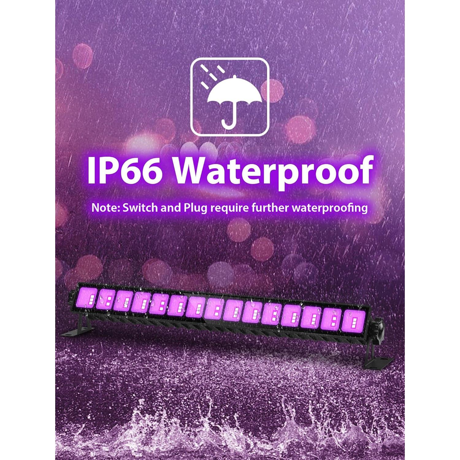 Barra de luz negra LED 36W ISUERFY, 1.5m, 120°