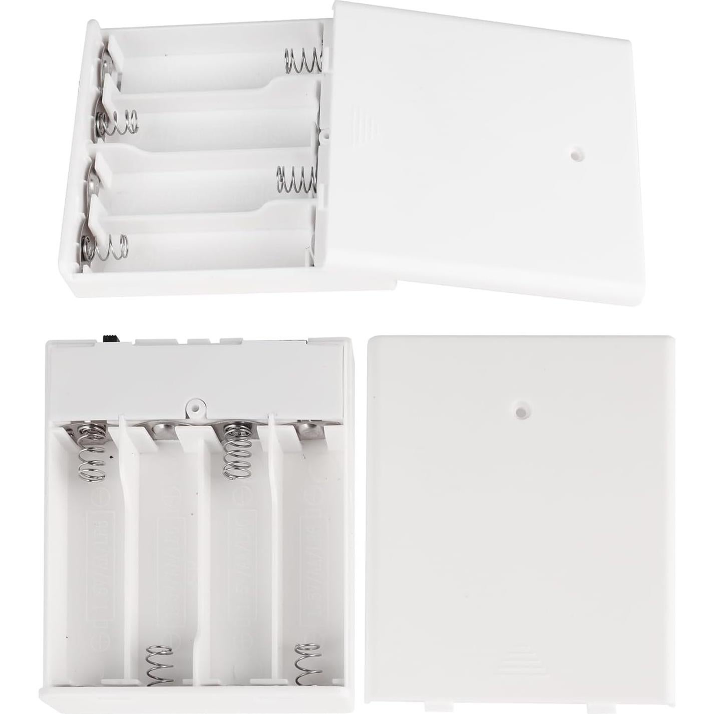 Soporte de Batería 4-AA USB para Luces LED - 2 Pcs