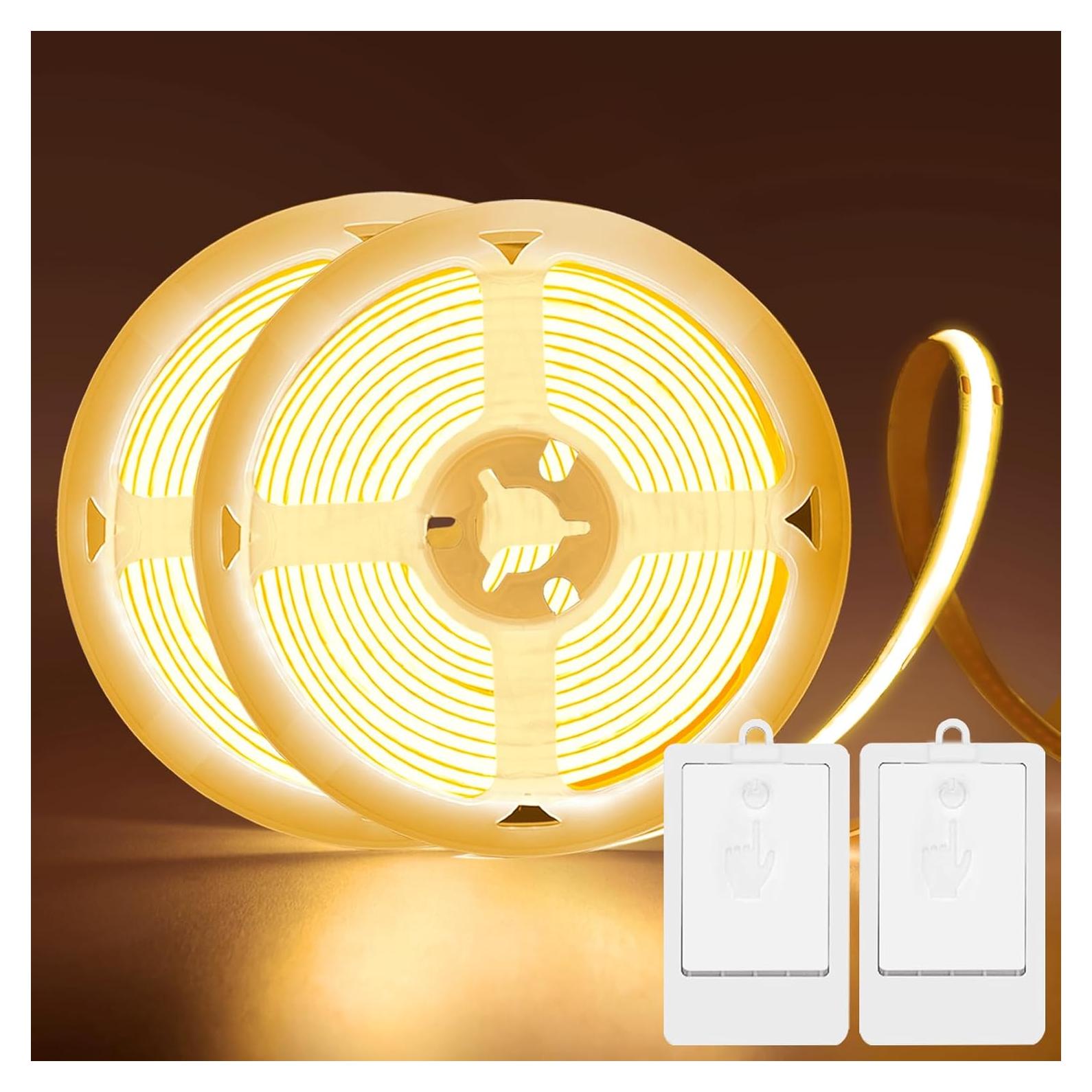 Paquete de 2 luces LED COB BSGlobal 2m 640 LED 2700K