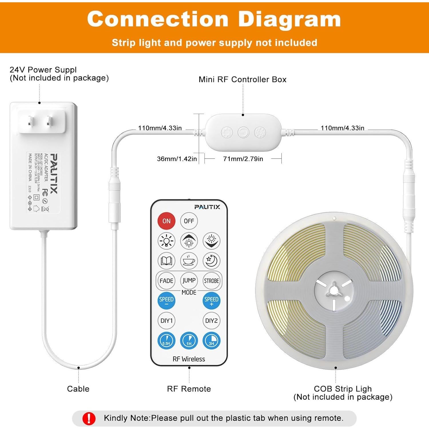 Controlador de Atenuación RF PAUTIX 18 Teclas 5-24V para LED