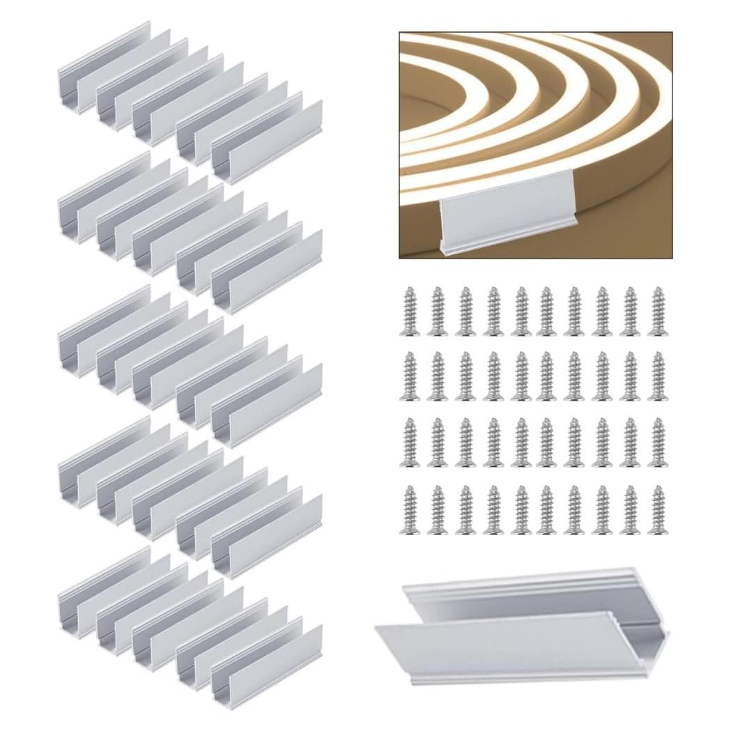 20 Clips de Luz de Cuerda LED Aluminio 8x16mm Adlkirg