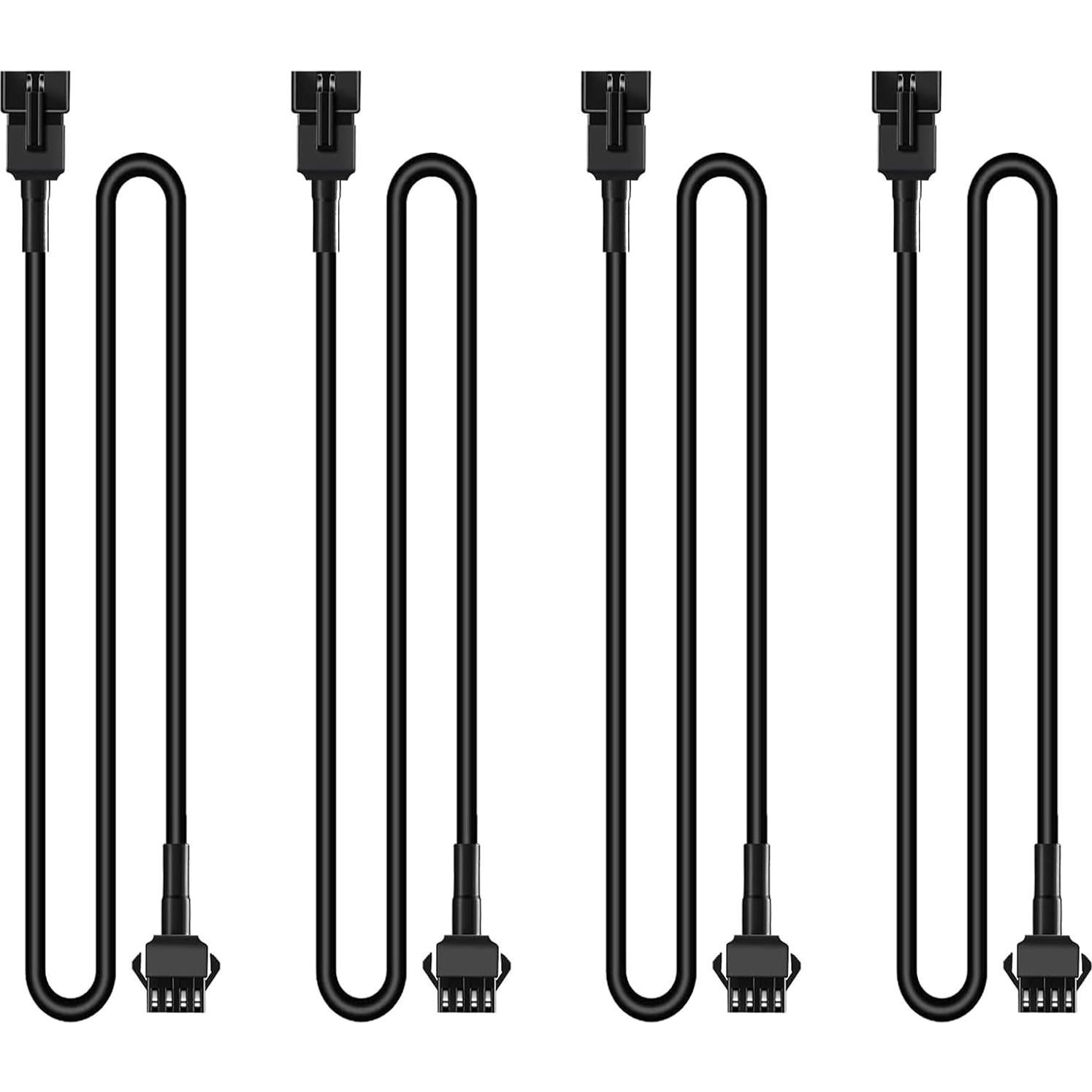 Juego de Cables de Extensión Hovano 4PCS 102 cm 4Pin LED Multicolor