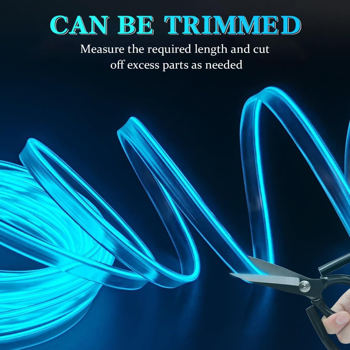 Tiras de luces LED para interiores de automóviles KHGUZ 5m Rojo