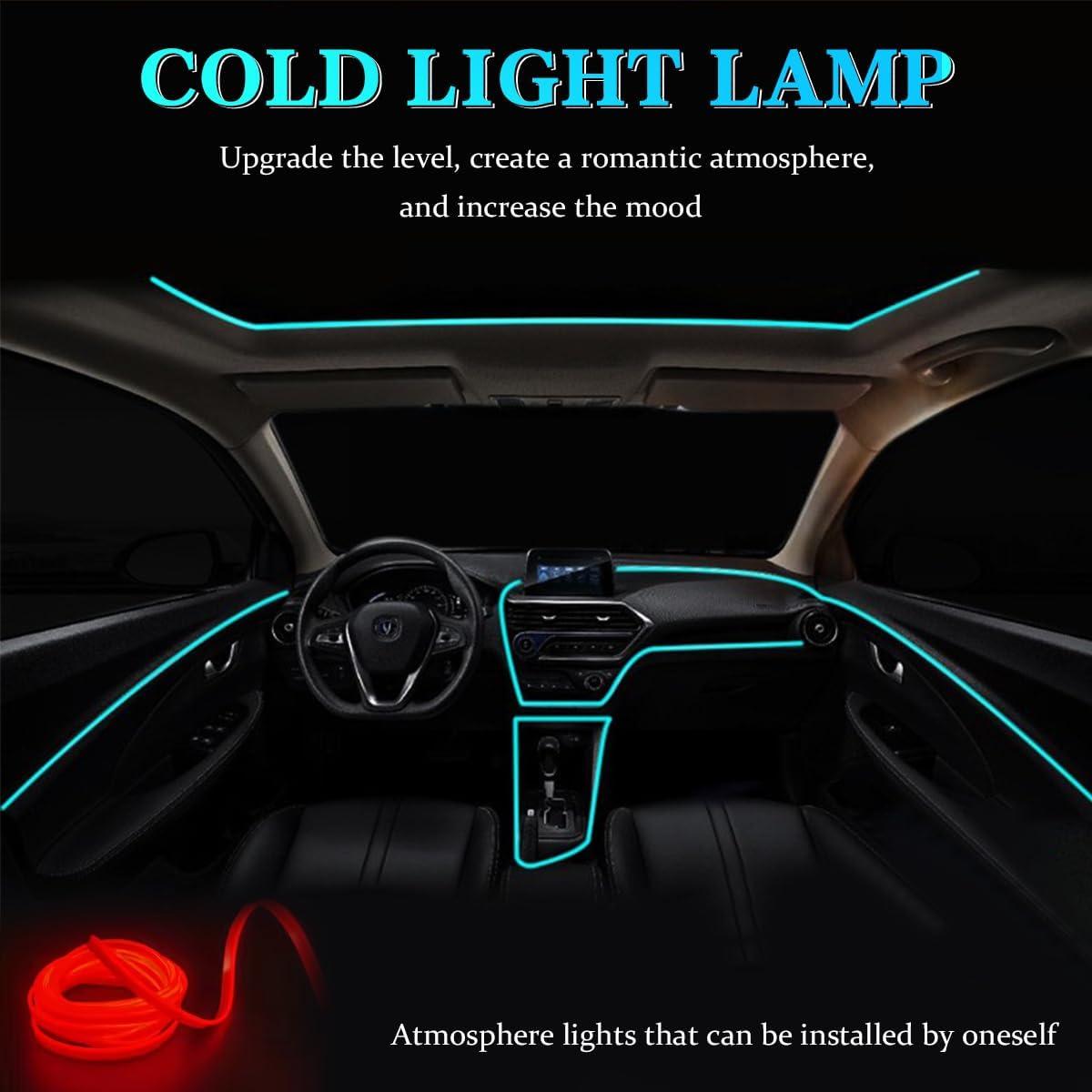 Tiras de luces LED para interiores de automóviles KHGUZ 5m Rojo