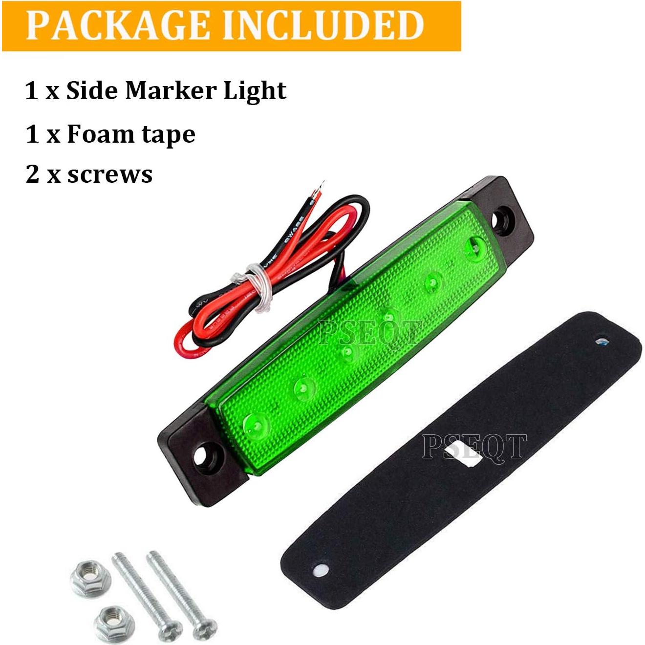 Luces LED de Tira de Roca PSEQT 10 Pcs Verde IP67 12V