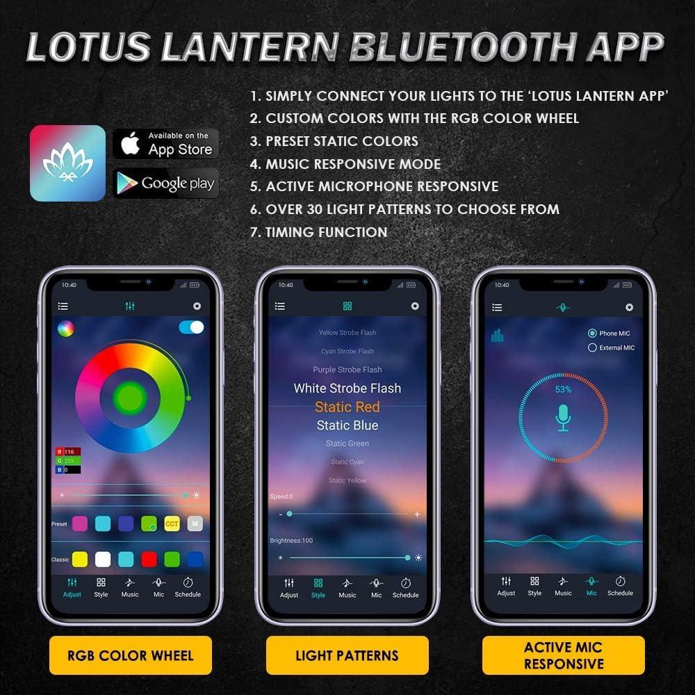 Kit de Iluminación LED RGB Xprite 4 Pcs para Automóviles