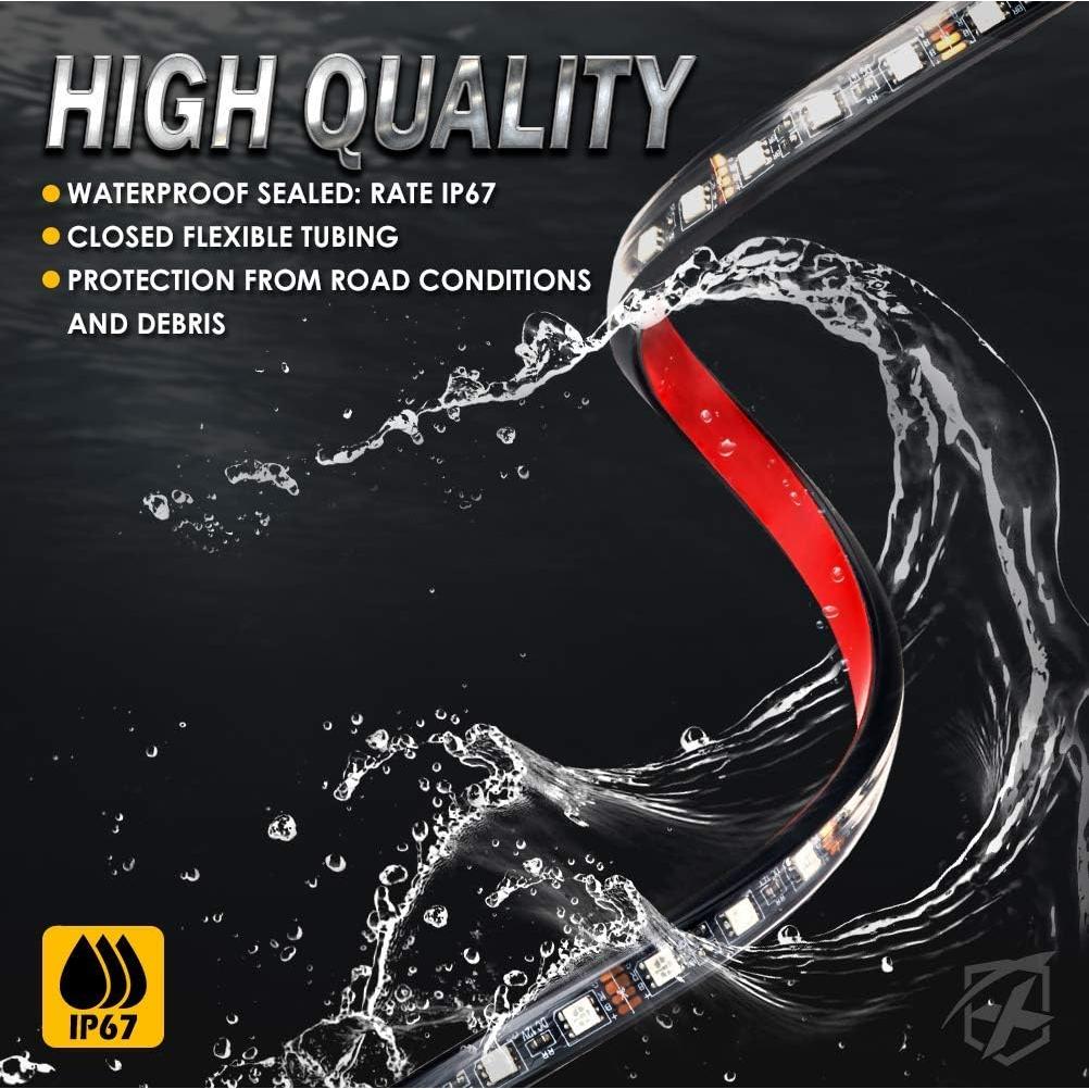 Kit de Iluminación LED RGB Xprite 4 Pcs para Automóviles