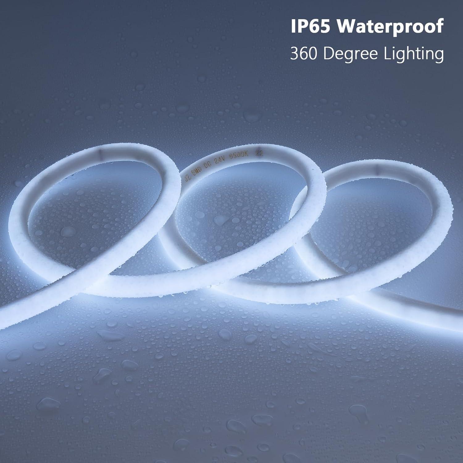 Tira LED Neon 24V 16.4ft IP65 ZHONG YI Blanco Frío 6500K