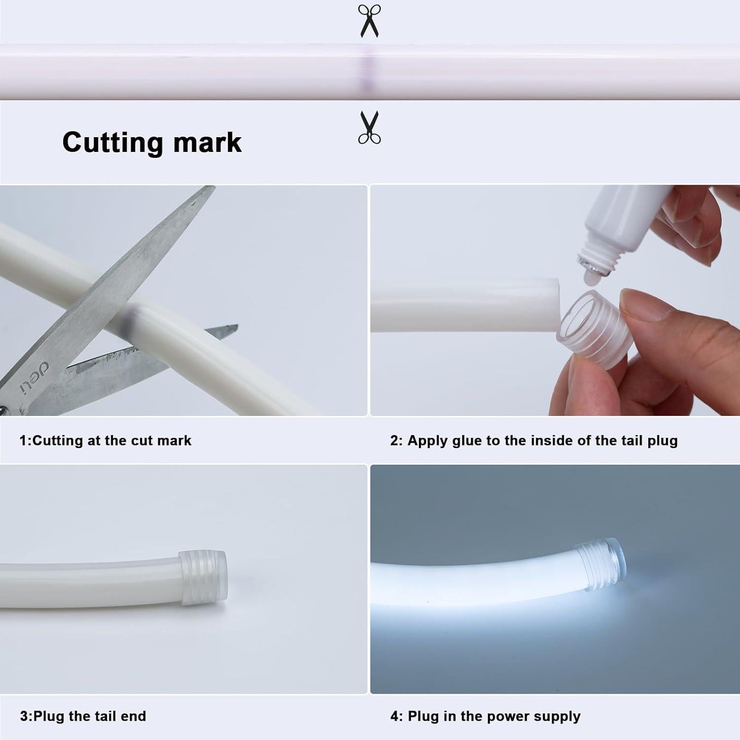 Tira LED Neon 24V 16.4ft IP65 ZHONG YI Blanco Frío 6500K