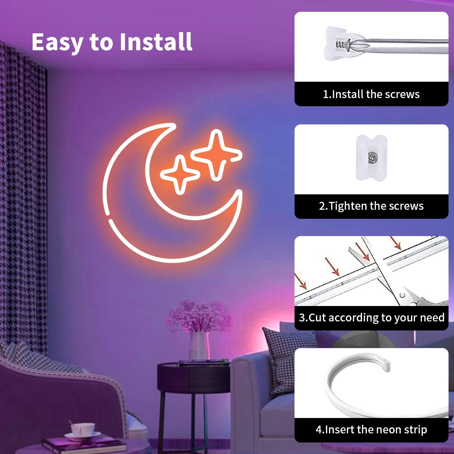 Cinta LED RGB Neón 5m iNextStation con Control Remoto y APP