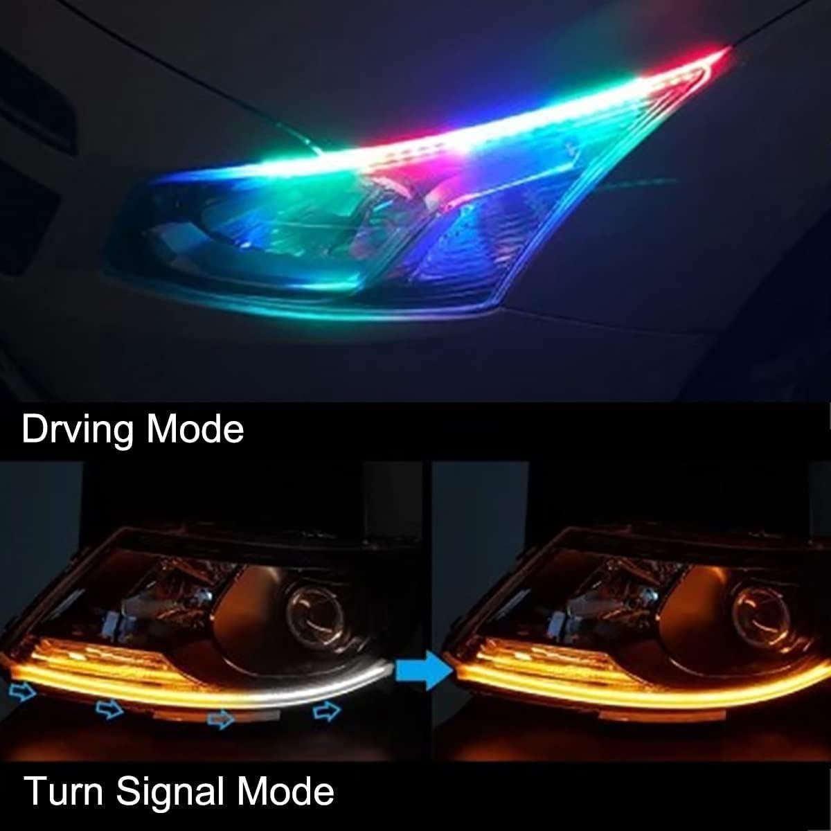 Tira LED de Señal de Giro TEKSHINNY 60.96 cm RGB Impermeable