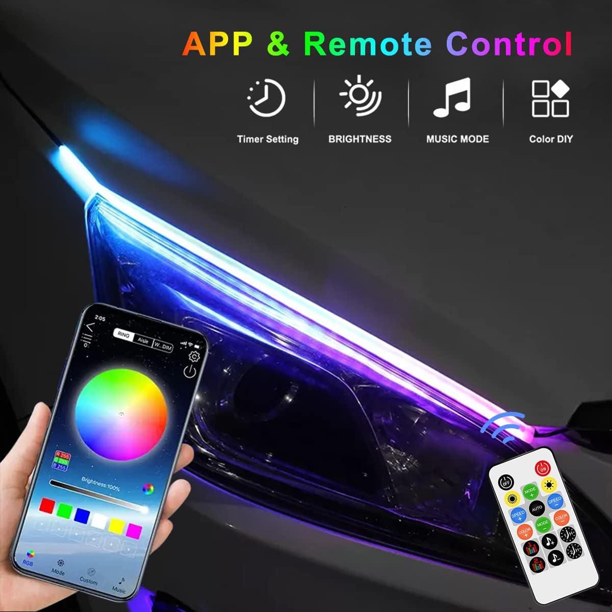 Tira LED de Señal de Giro TEKSHINNY 60.96 cm RGB Impermeable