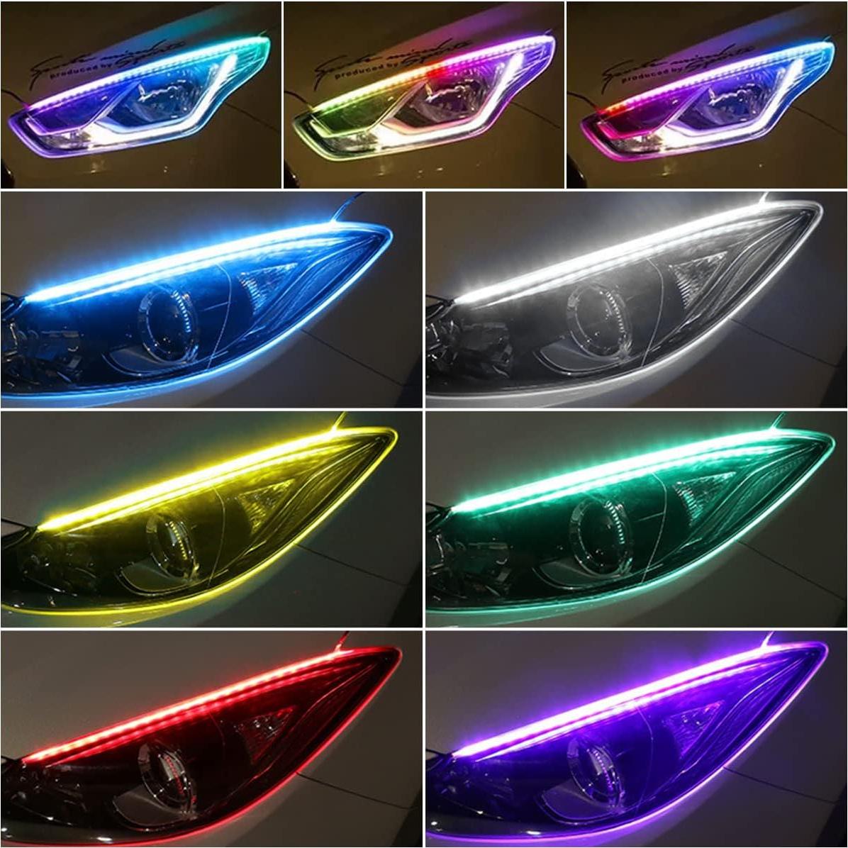 Tira LED de Señal de Giro TEKSHINNY 60.96 cm RGB Impermeable