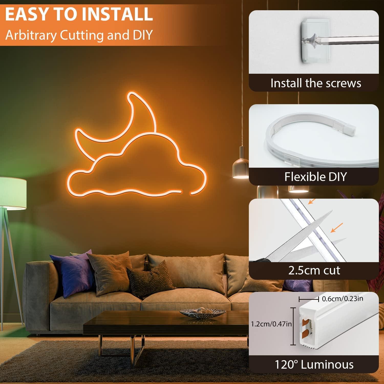 Clips de Fijación para Luces de Cuerda Neon Meevt 100PCS 6mm