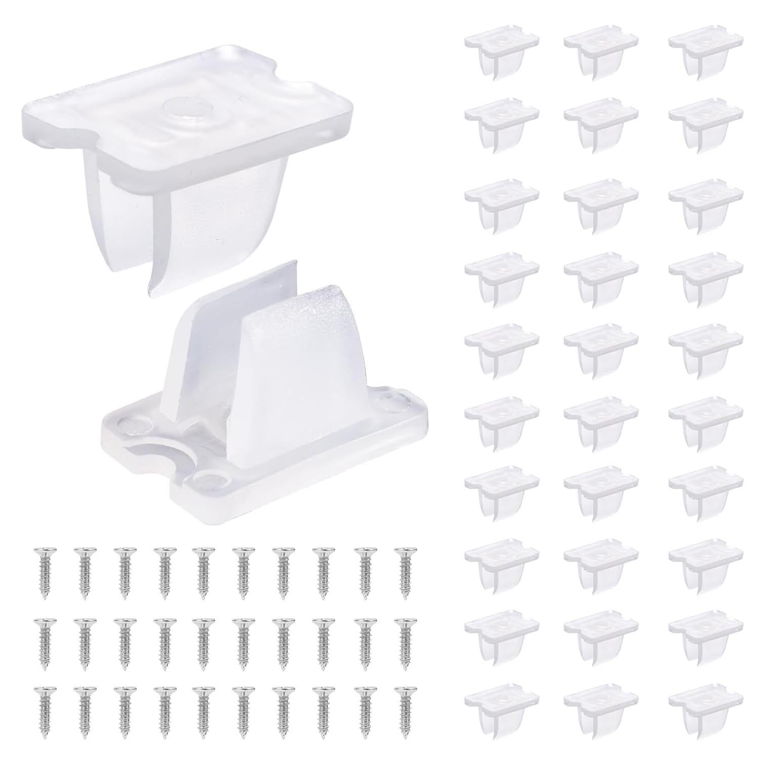 30 Clips de Montaje para Tiras de Luz LED Gosknor 5-6mm