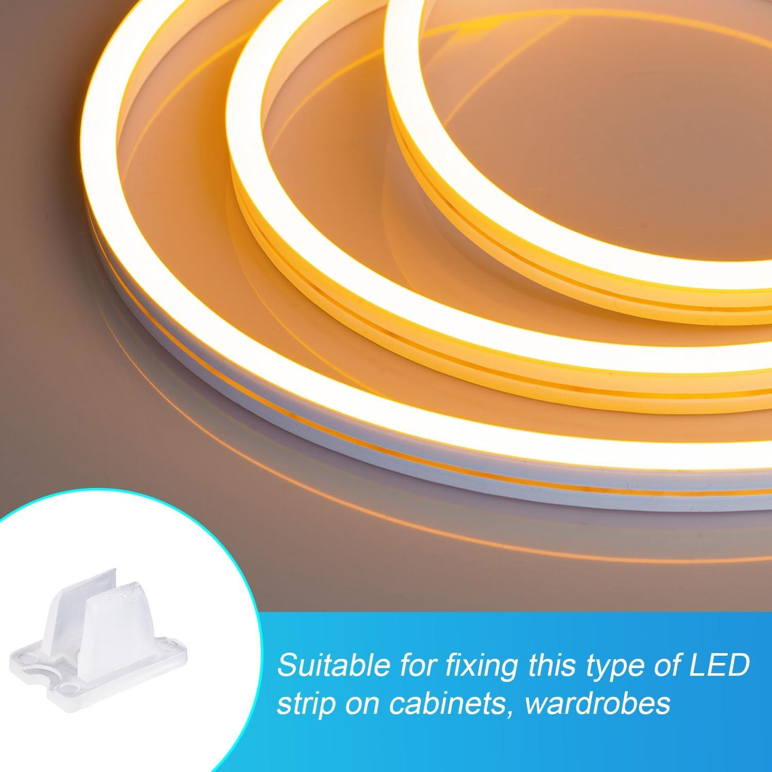 30 Clips de Montaje para Tiras de Luz LED Gosknor 5-6mm