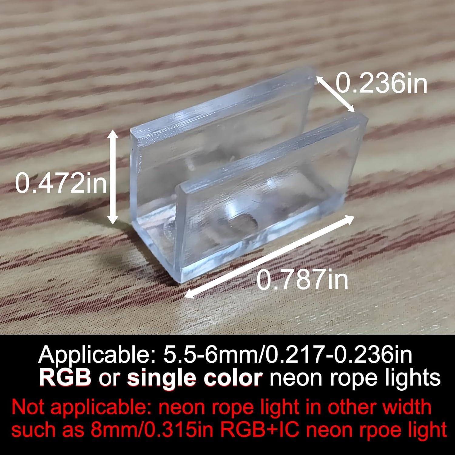 Soportes de Montaje para Luces de Neón MOLIONS - 20 Clips y Tornillos