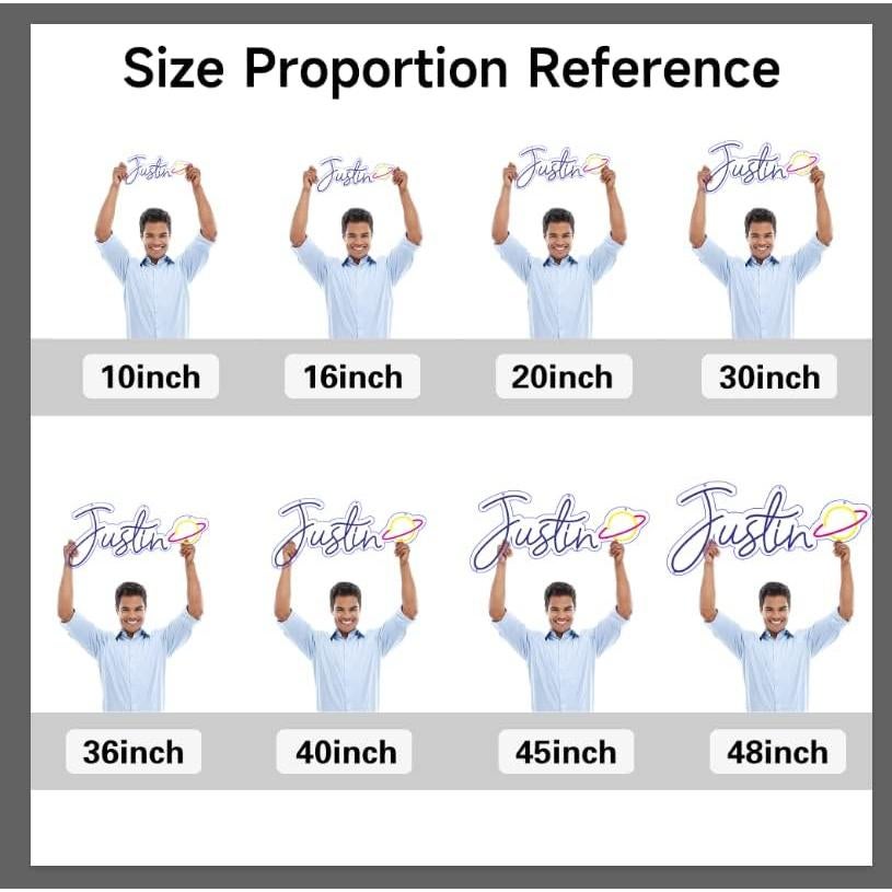 Cartel de Neón Personalizado LED 61x61cm WASNKGFW