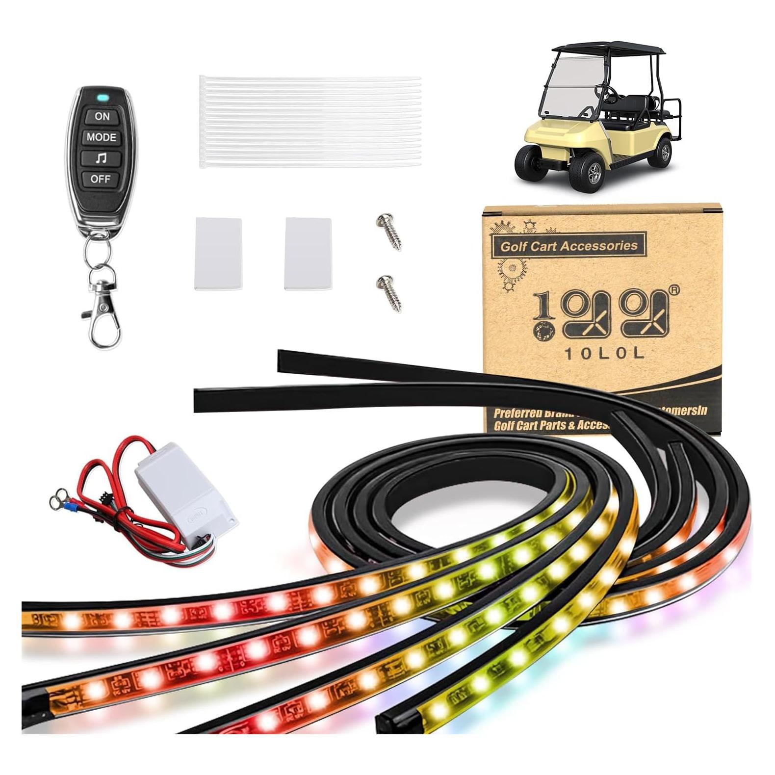 Kit de luces LED Underglow 10L0L 4 PCS, 24 modos, impermeable