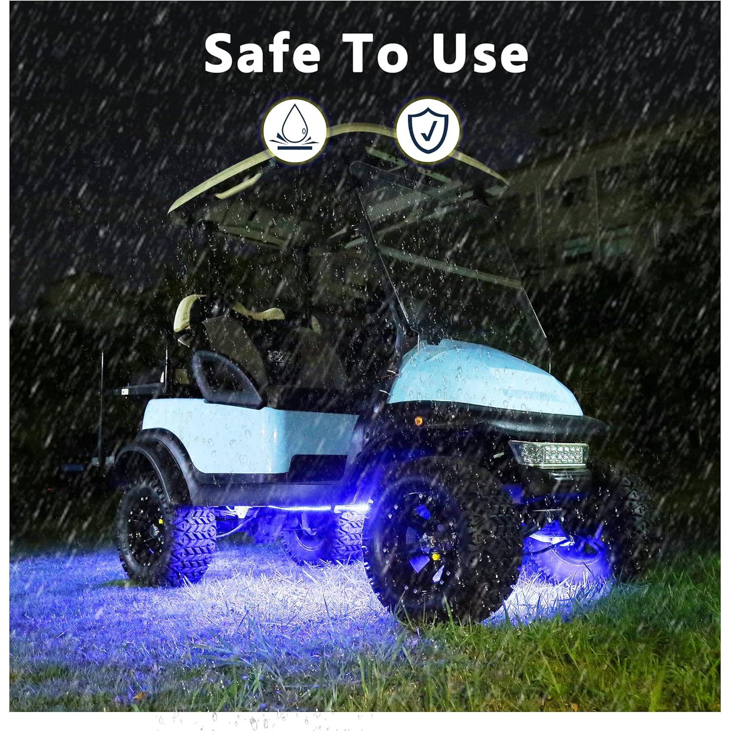 Kit de luces LED Underglow 10L0L 4 PCS, 24 modos, impermeable