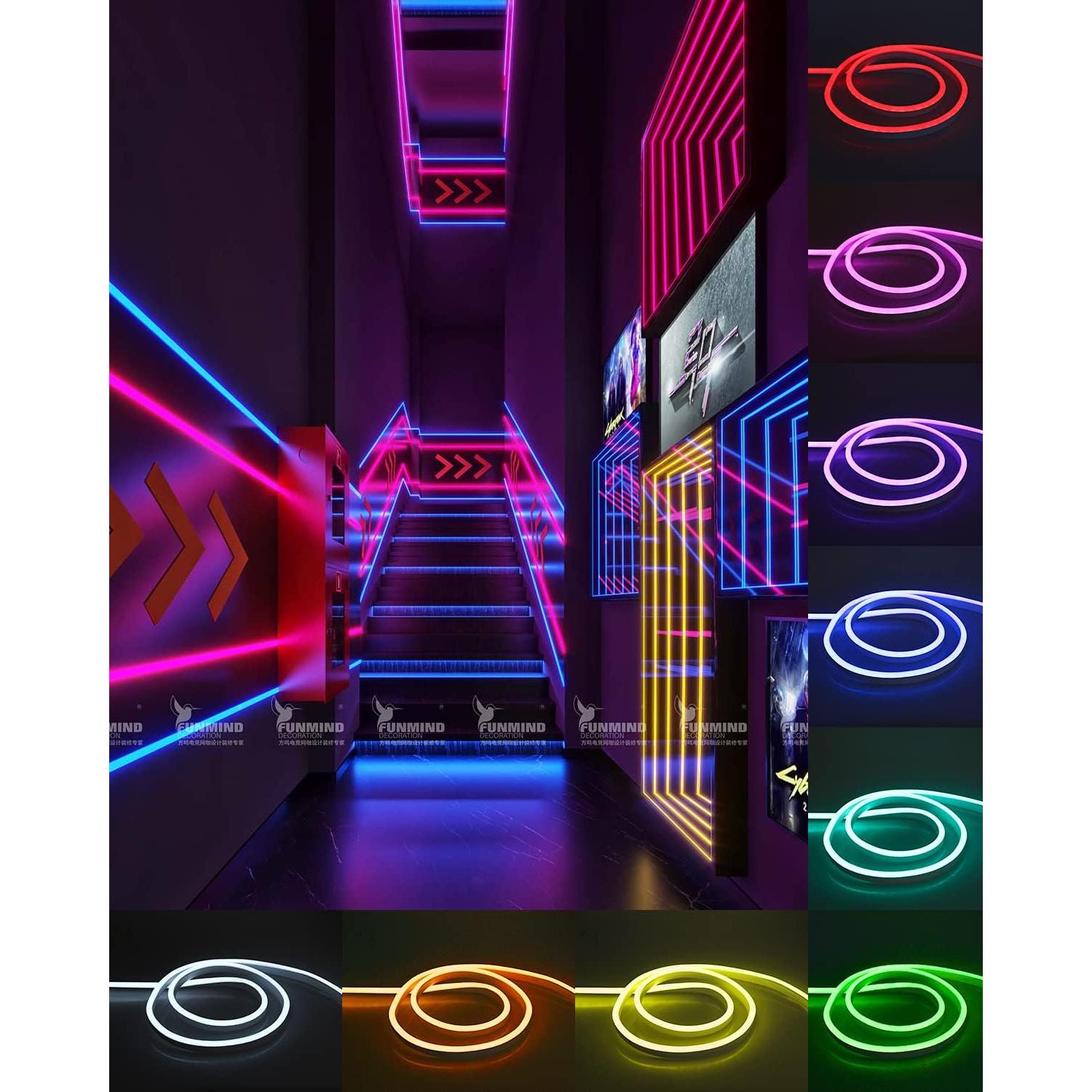 Tira de Neón LED RGB 5M Shen Zhen IP67 Multicolor Dimmable