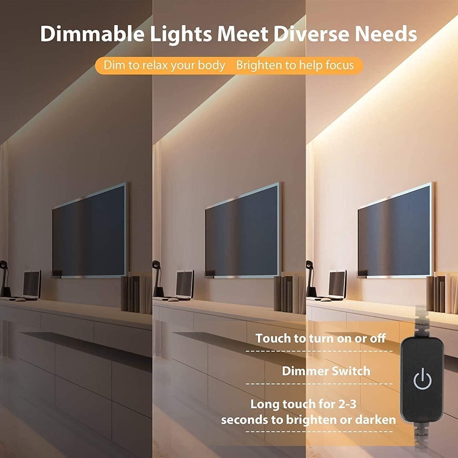 Lamomo Tira LED Neón 20M Blanca Cálida 3000K Regulable