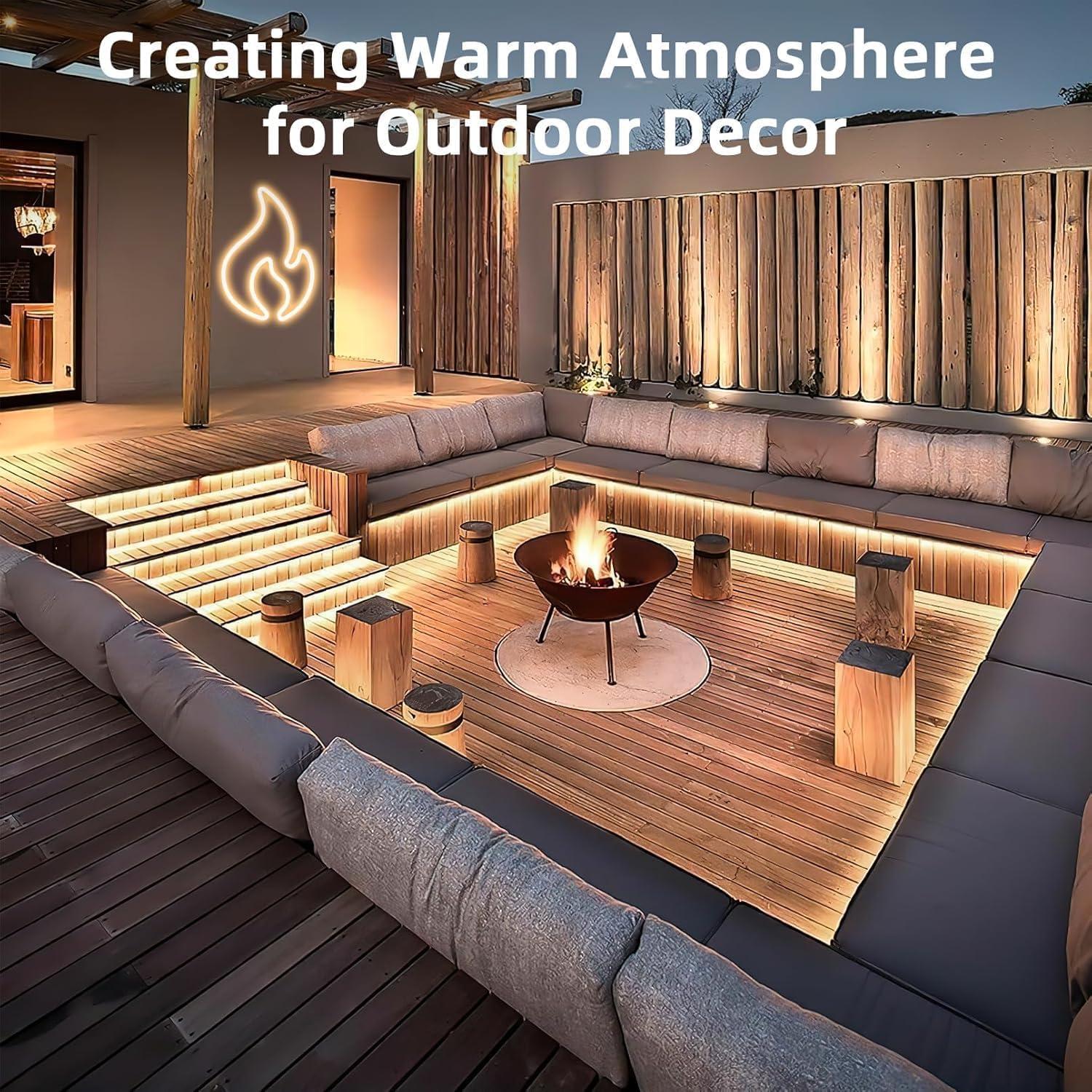 Lamomo Tira LED Neón 20M Blanca Cálida 3000K Regulable