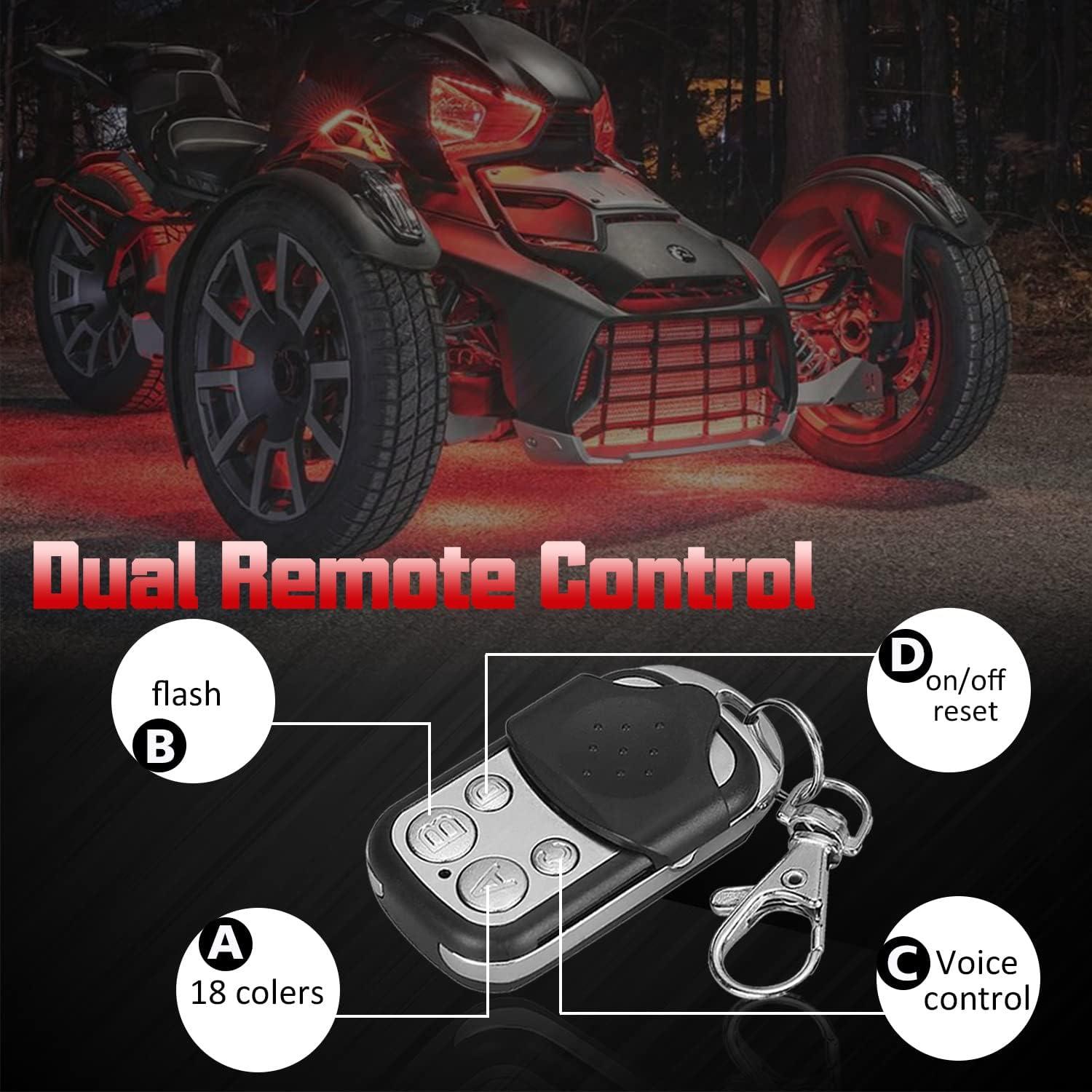 Kit de Iluminación LED Multicolor Sunpie para Motocicleta 16 Pcs