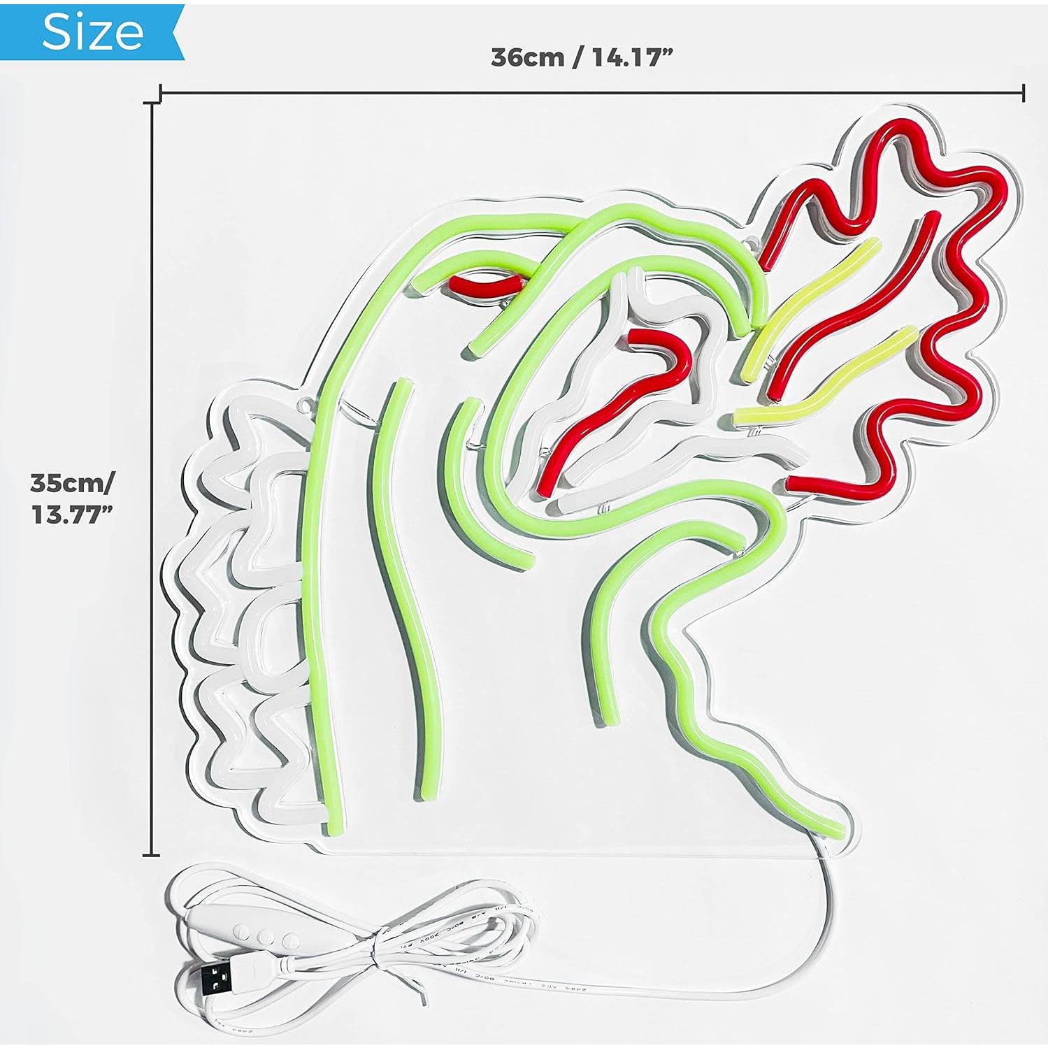 Neon Light King of The Monster Dimmable LED Neon Sign for Wall Decor Gaming Room Lights Boys Room Decor Fire-breathing Monster Neon Signs Dinosaur Neon Light