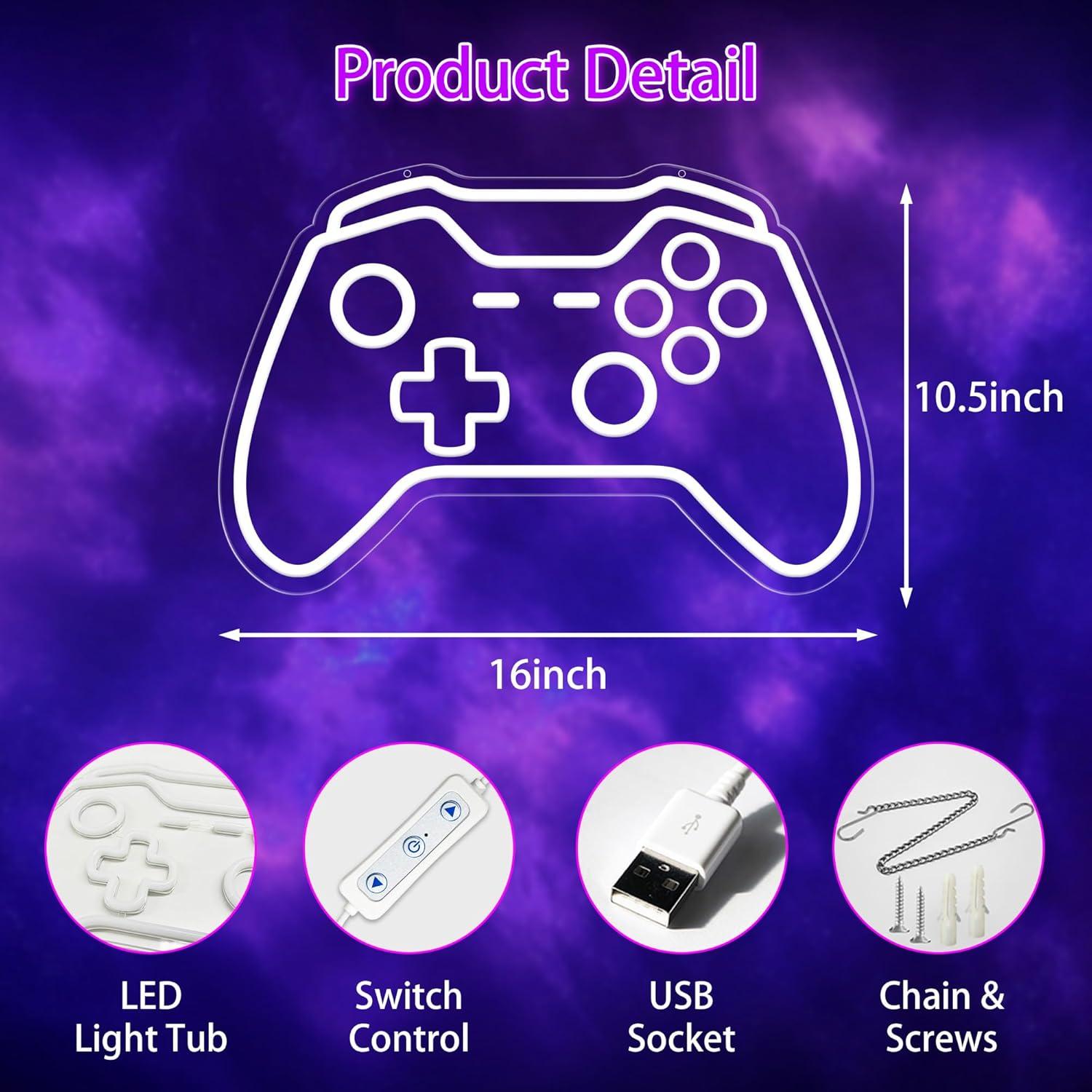 Luz de Neón Gamer CULOIS 40.64x26.67cm Ajustable USB