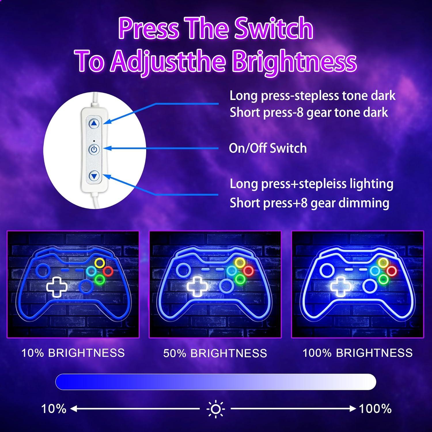 Luz de Neón Gamer CULOIS 40.64x26.67cm Ajustable USB