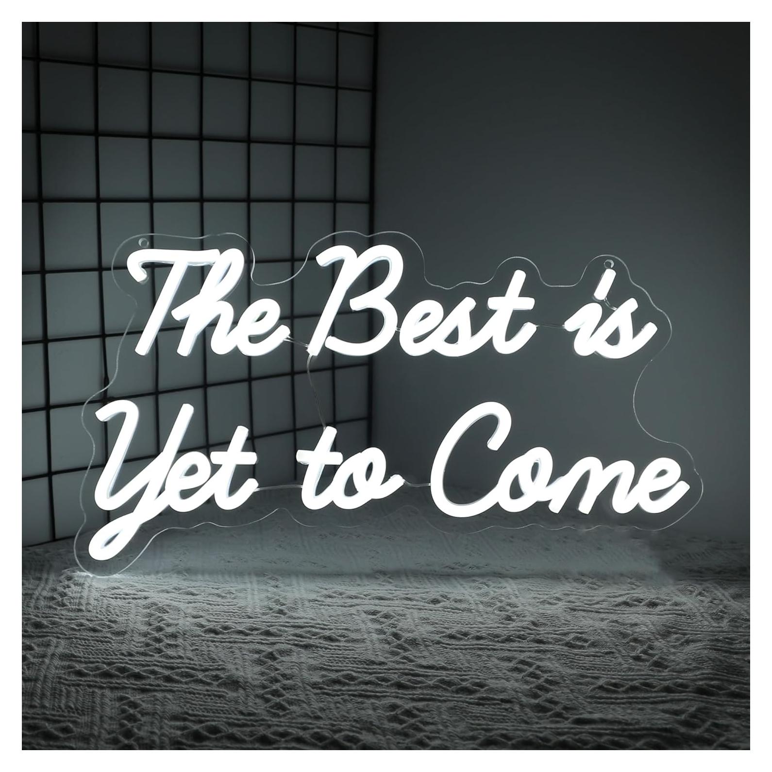 Letrero Neón LED Whfobfe 'Lo Mejor Estás por Venir' USB