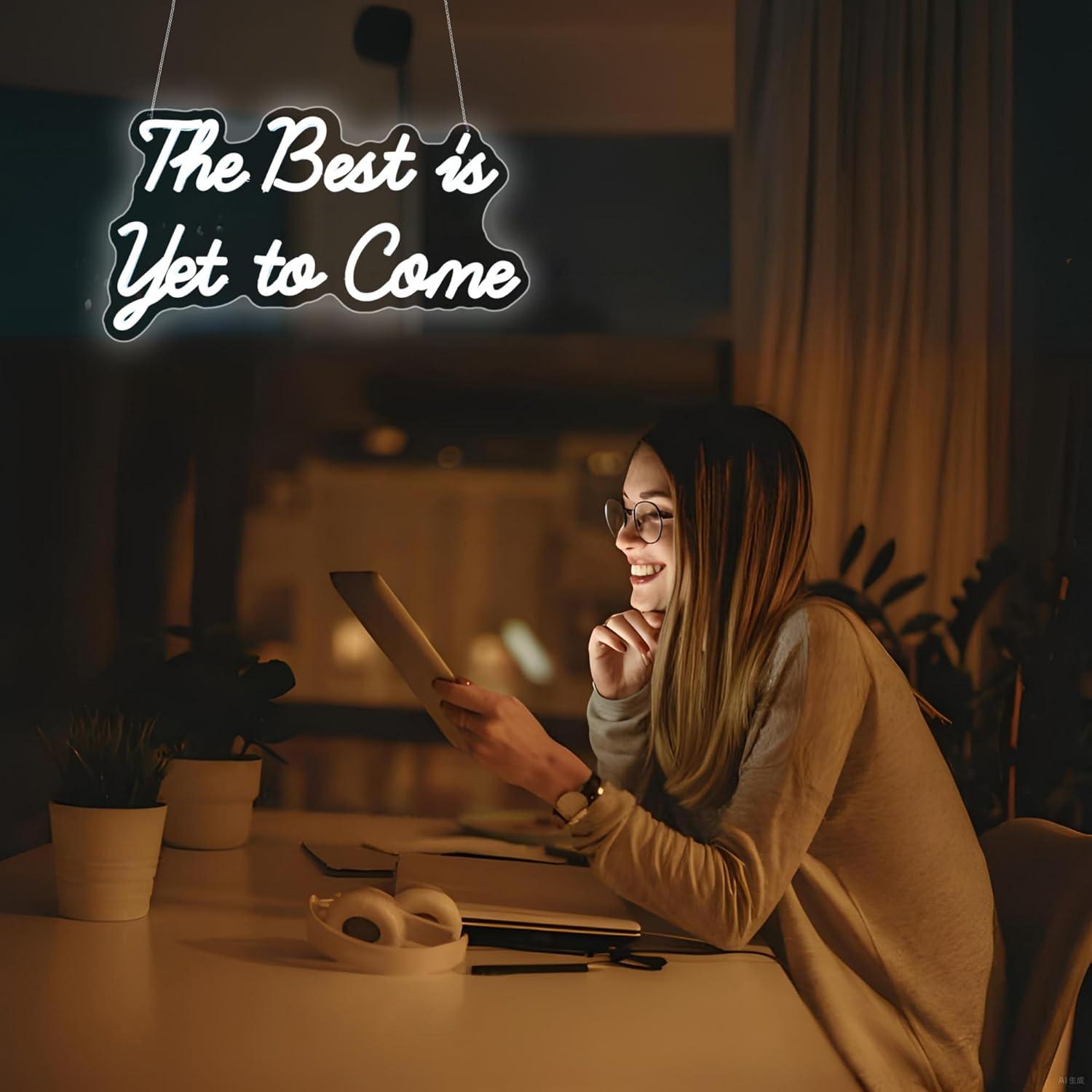 Letrero Neón LED Whfobfe 'Lo Mejor Estás por Venir' USB