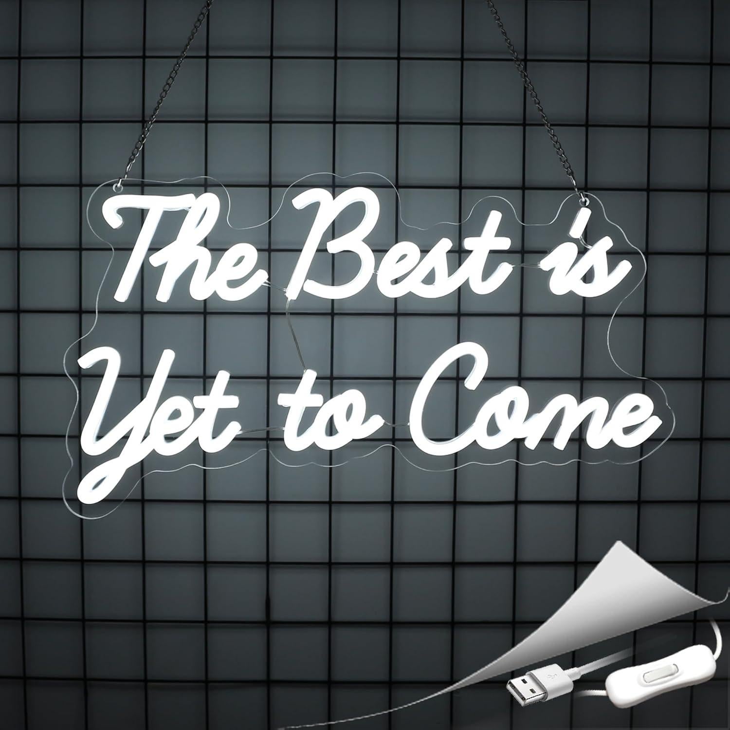 Letrero Neón LED Whfobfe 'Lo Mejor Estás por Venir' USB