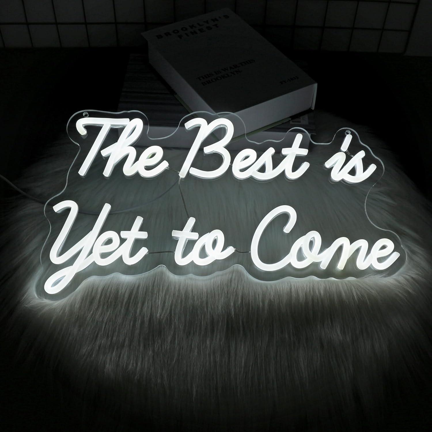 Letrero Neón LED Whfobfe 'Lo Mejor Estás por Venir' USB