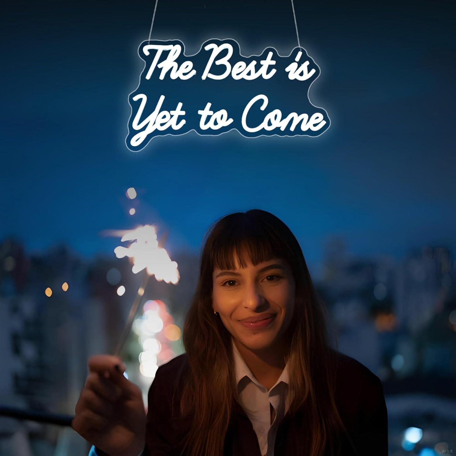 Letrero Neón LED Whfobfe 'Lo Mejor Estás por Venir' USB