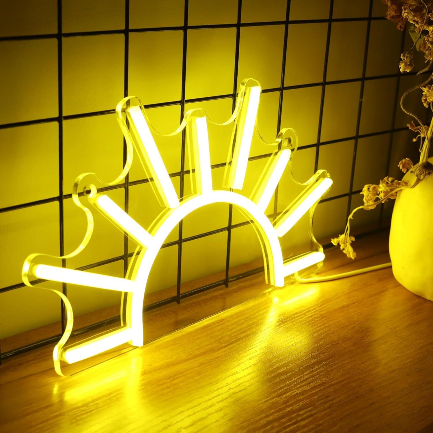 Lámpara de Neón Attivolife Amanecer Amarillo LED Regulable