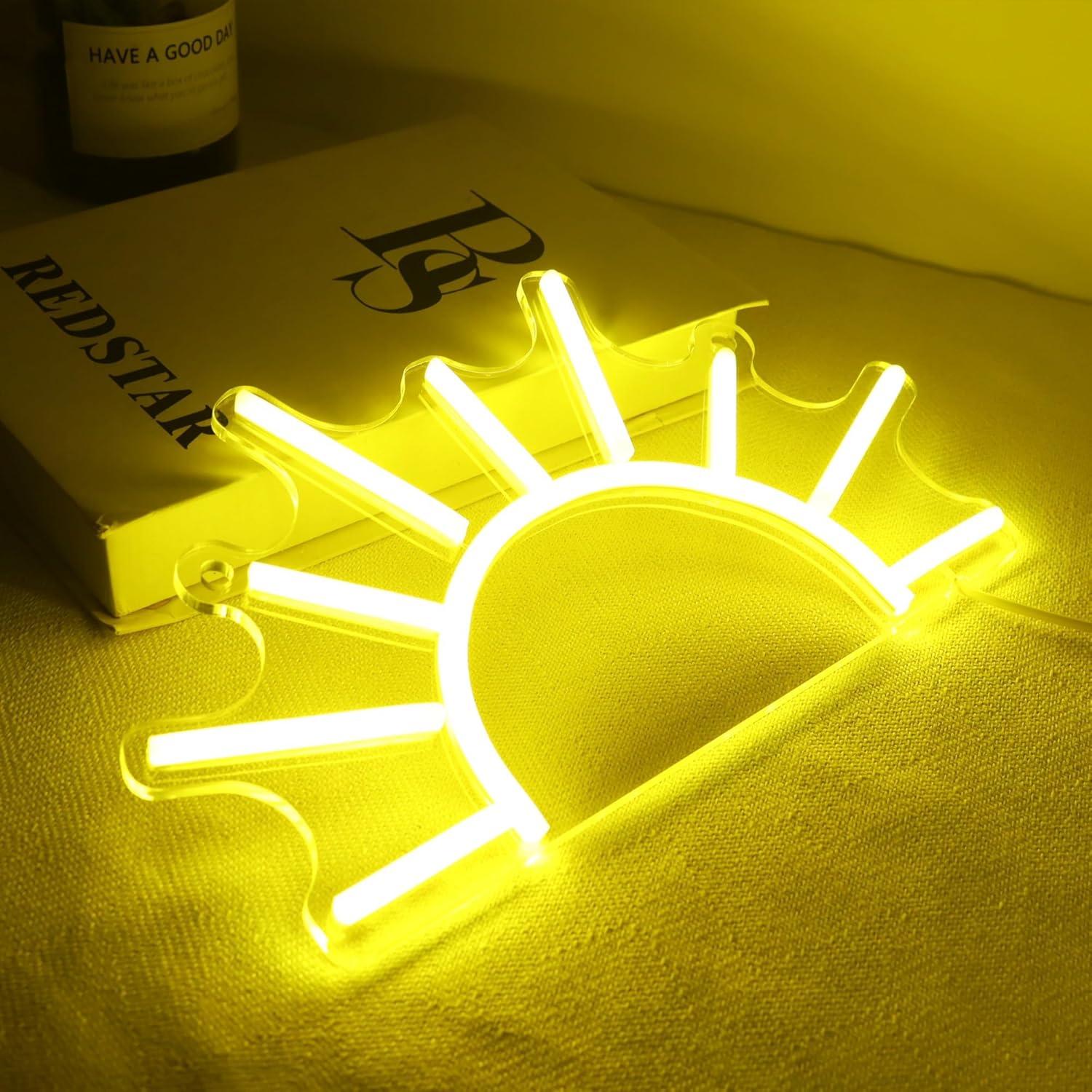 Lámpara de Neón Attivolife Amanecer Amarillo LED Regulable