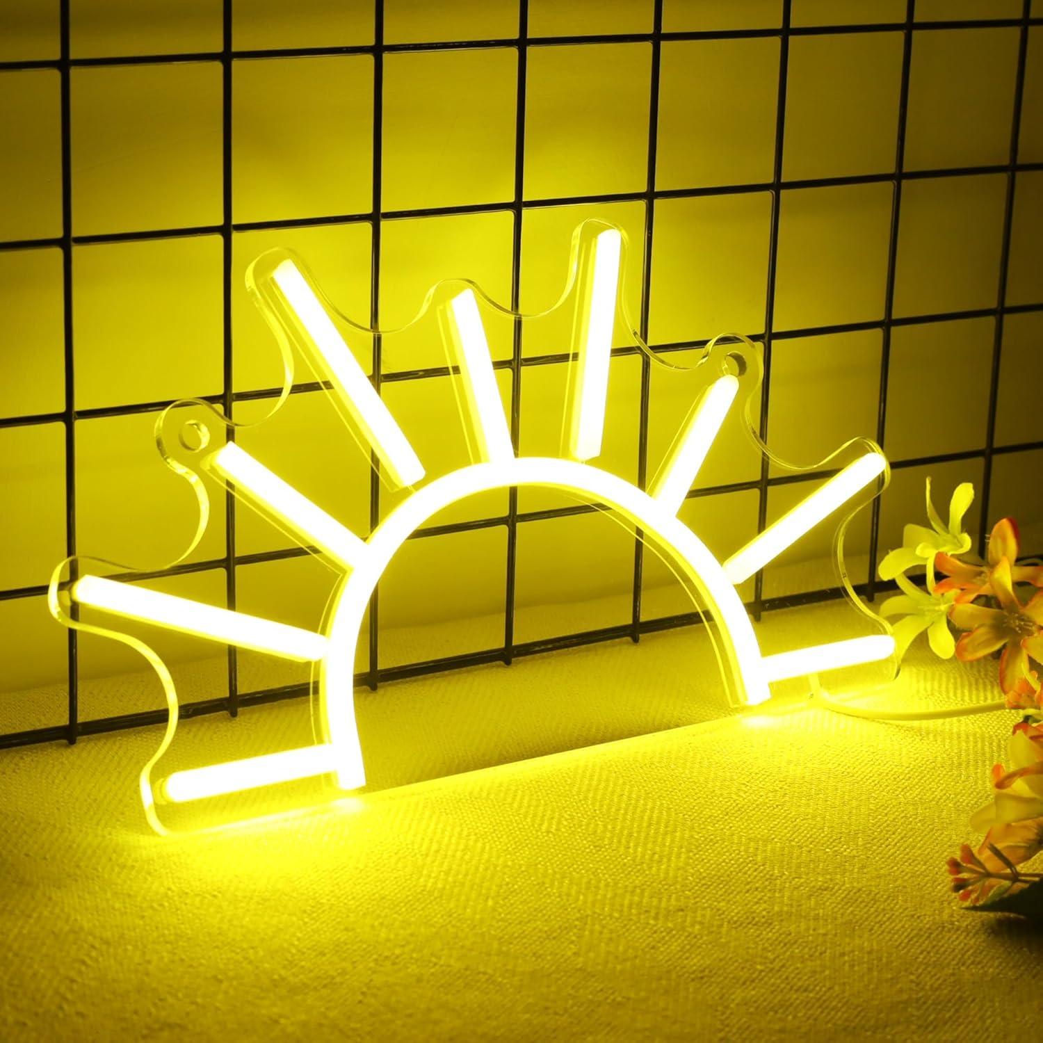 Lámpara de Neón Attivolife Amanecer Amarillo LED Regulable