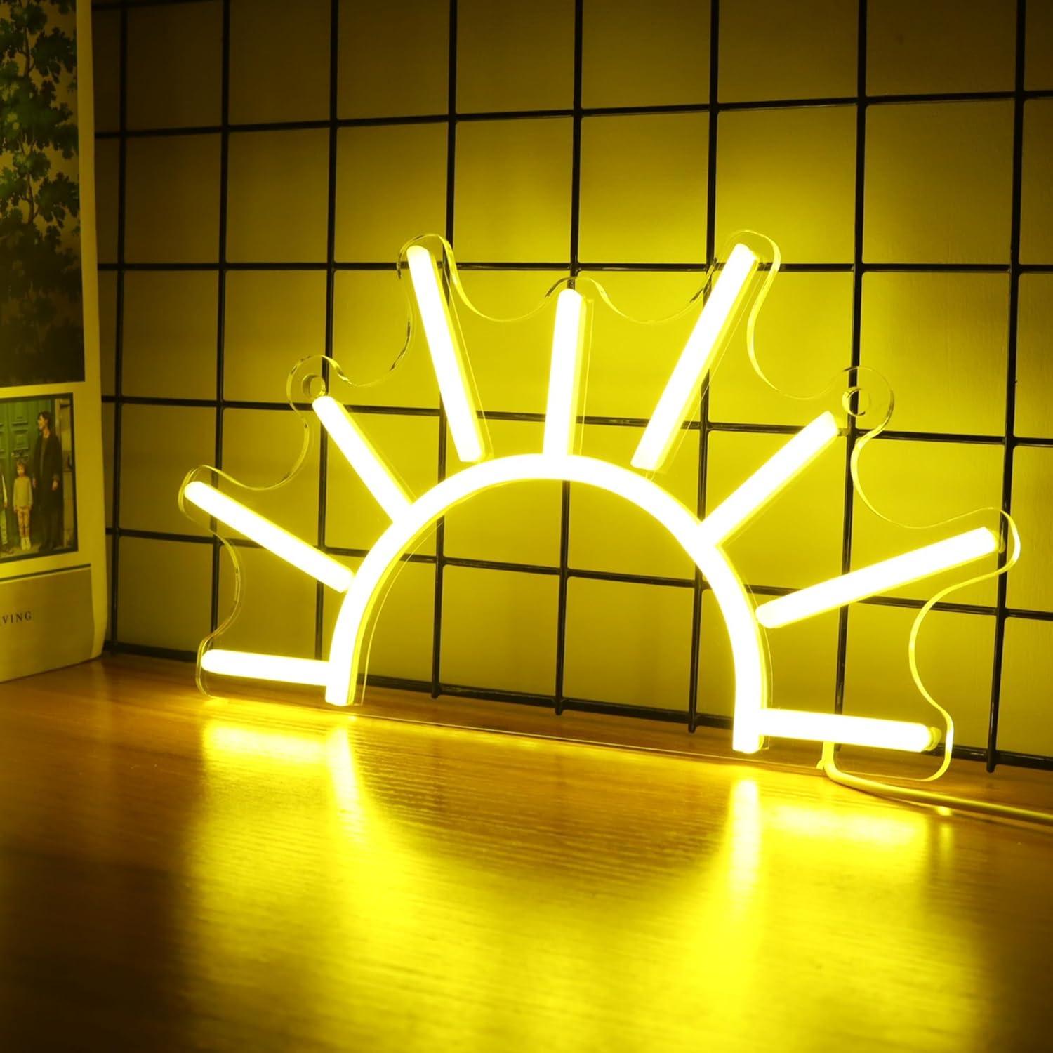 Lámpara de Neón Attivolife Amanecer Amarillo LED Regulable