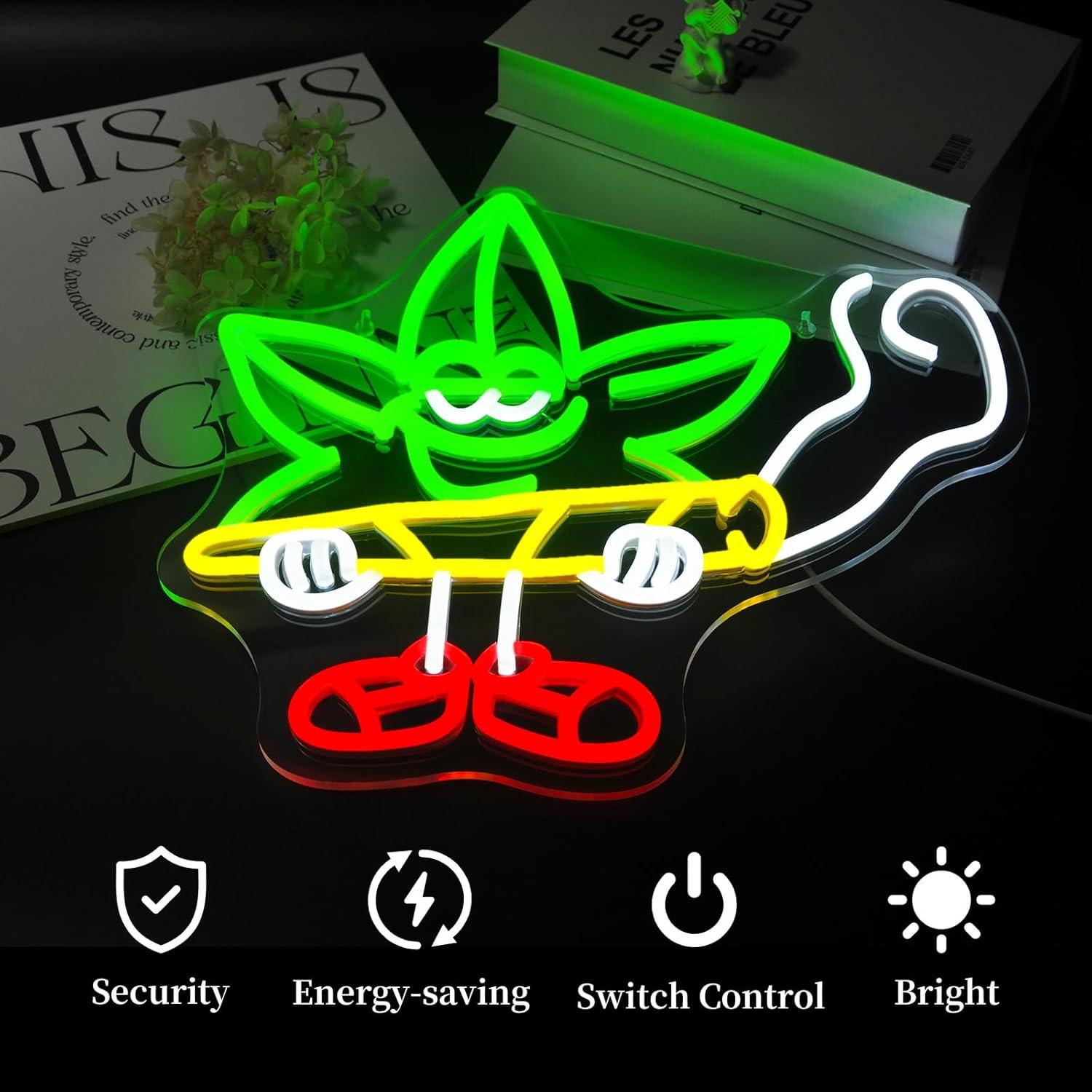 Luz de Neón LED Hoja Ebdobgbs para Decoración de Pared