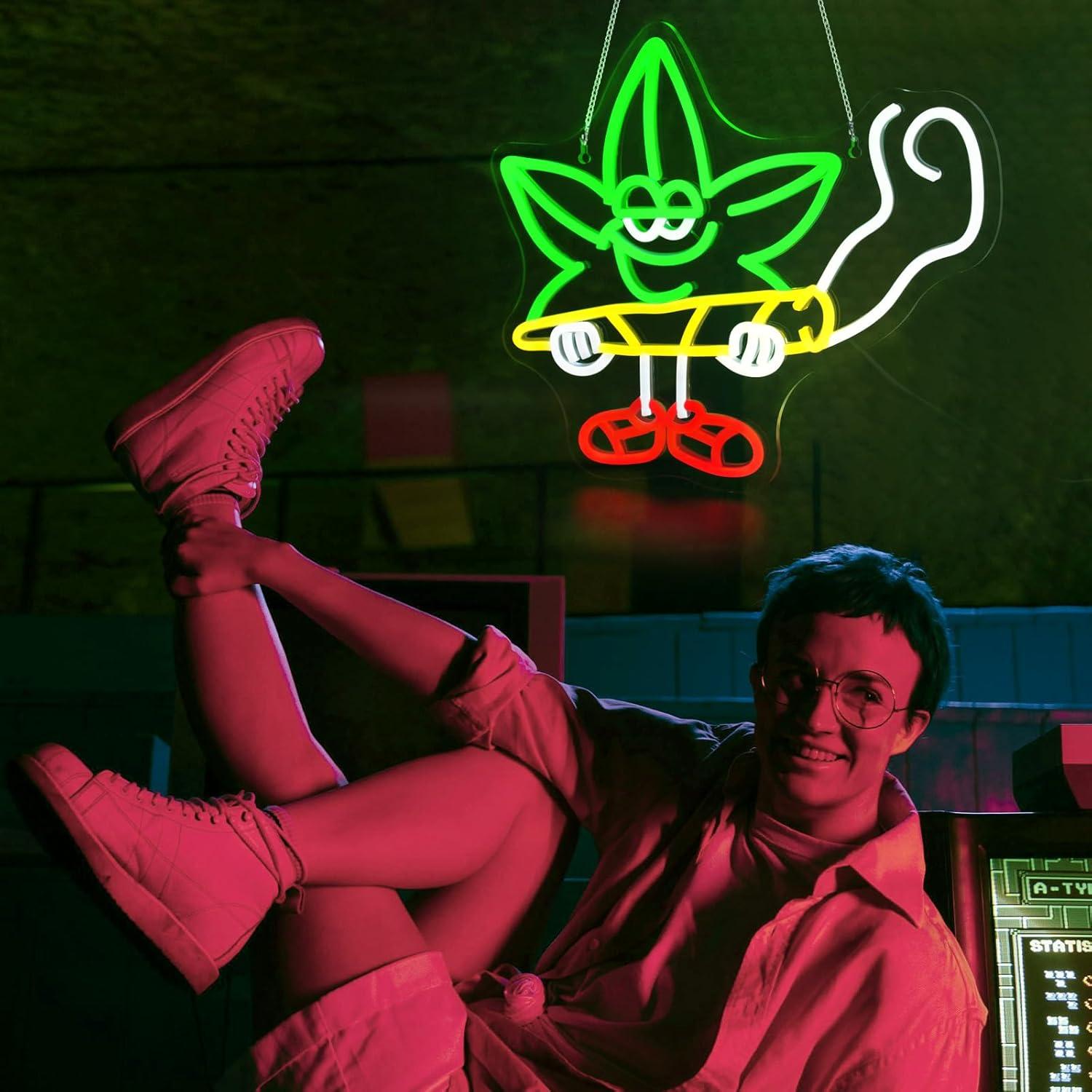 Luz de Neón LED Hoja Ebdobgbs para Decoración de Pared