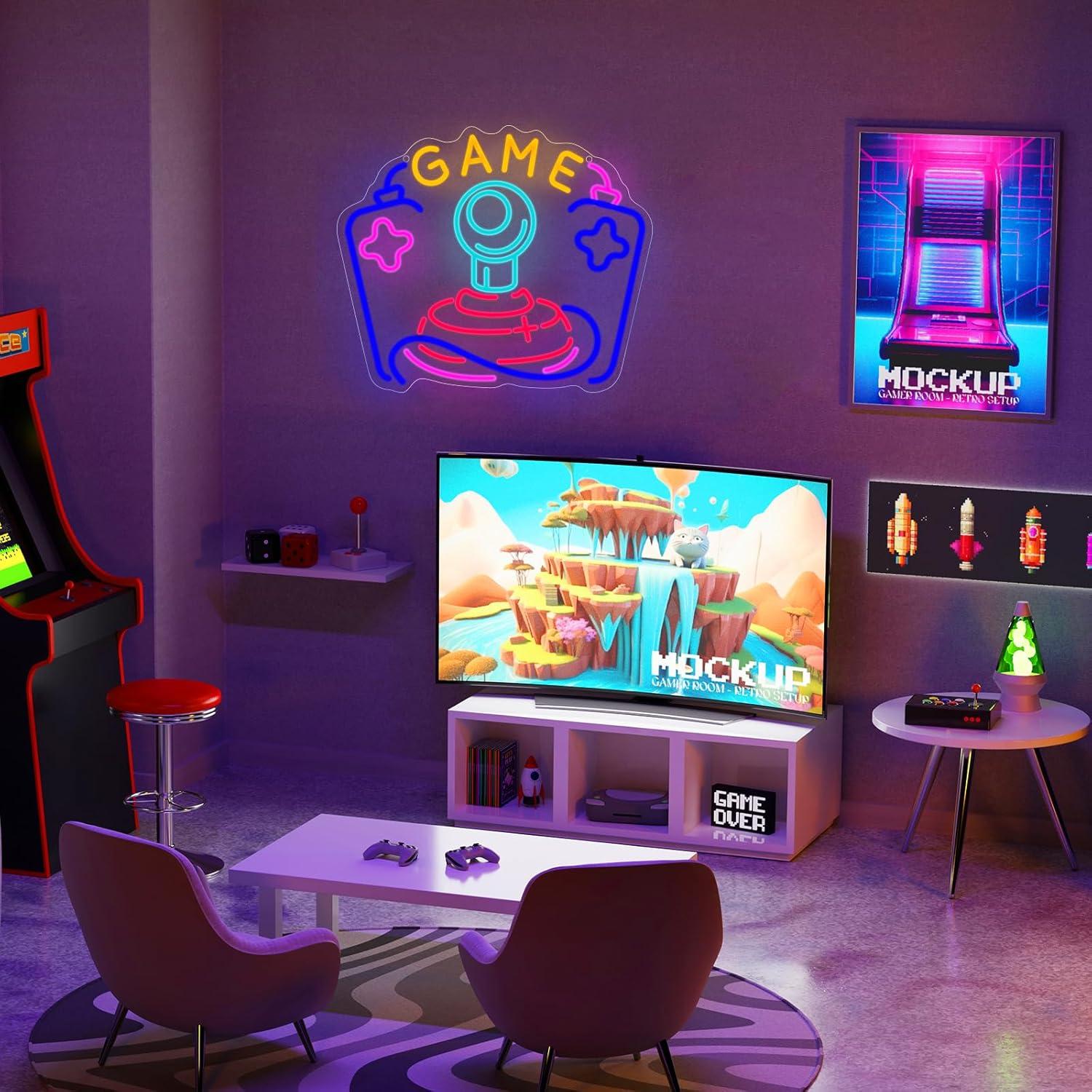 Luz de Neón Joystick Gamer Wootfairy 39x35cm Regulable