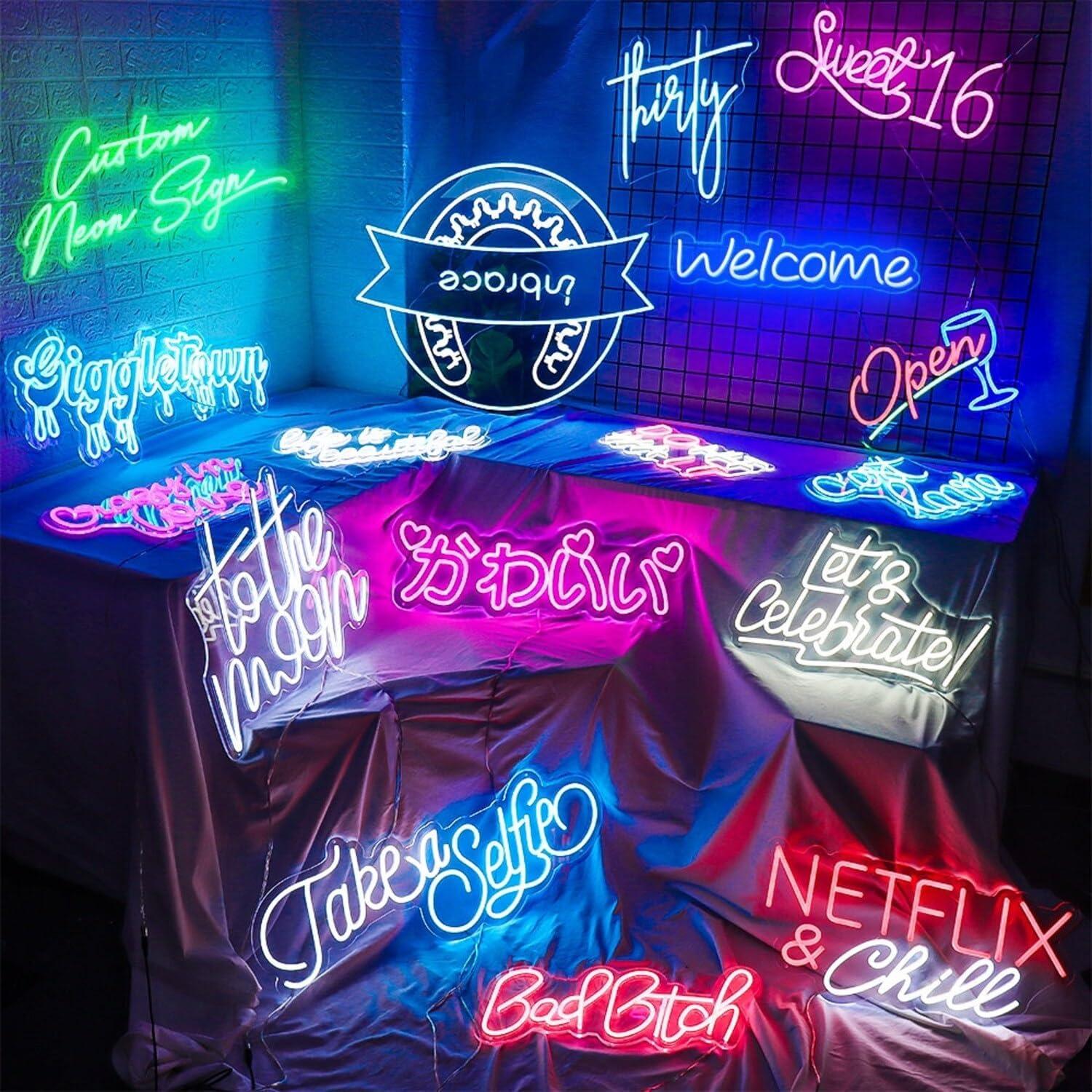 Cartel de Neón Personalizado LED LC SIGN para Bodas y Eventos