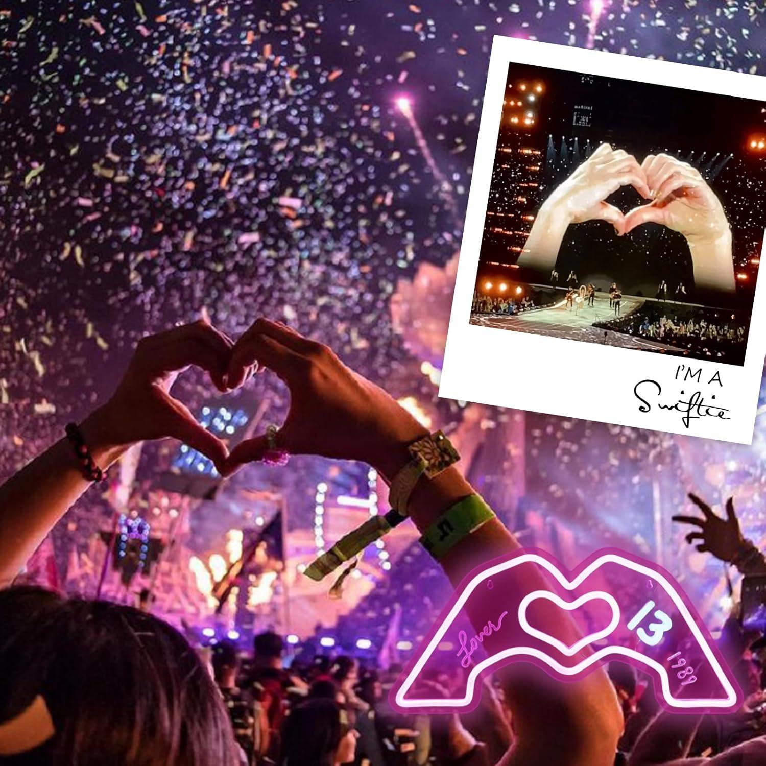 Heart Hands Neon Sign Light, Pink Neon Light Signs for Wall Decor Aesthetic, Dimmable and USB Powered Led Light for Girls Room, Bedroom, Living Room, Wedding Birthday Party Decor 15.7"