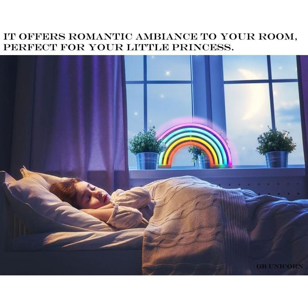 Lámpara LED Neon Arcoíris QiaoFei 30x16.5 cm Decorativa