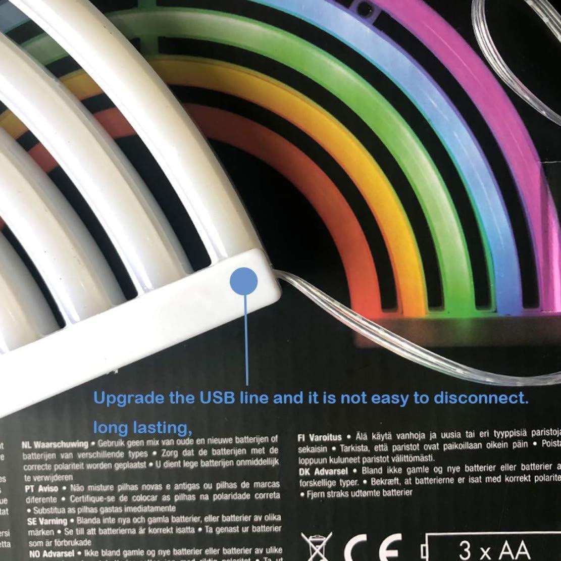 Lámpara LED Neon Arcoíris QiaoFei 30x16.5 cm Decorativa