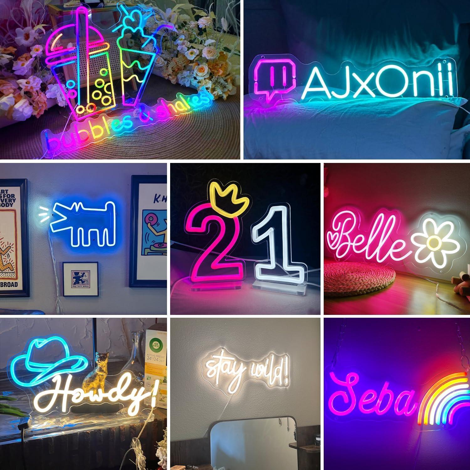 Cartel de Neón Personalizado LED FIWECOer para Decoración