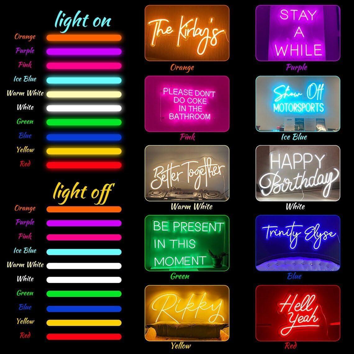 Cartel de Neón Personalizado LED FIWECOer para Decoración