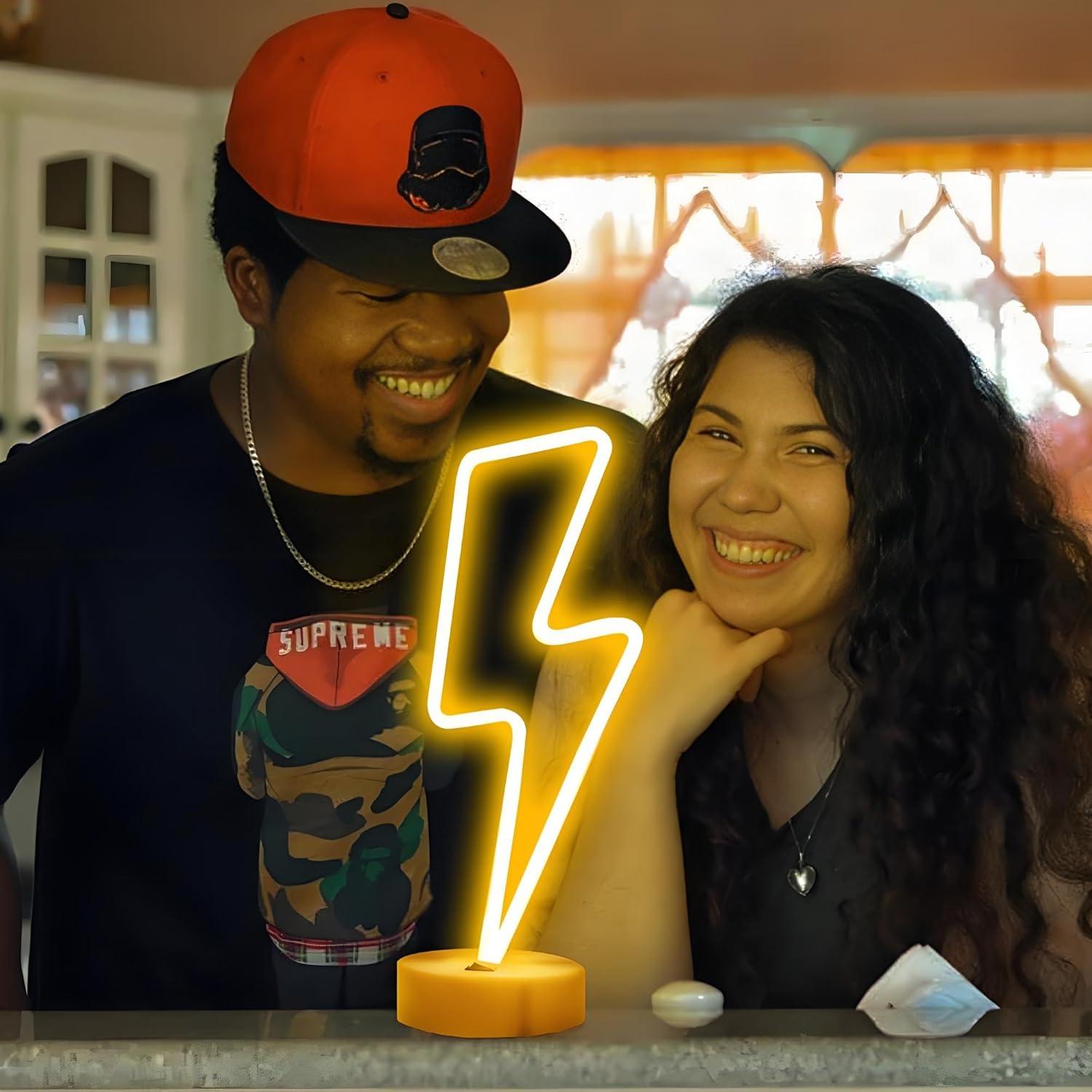 Luz de Neón Relámpago ENUOLI LED Decorativa 28cm USB